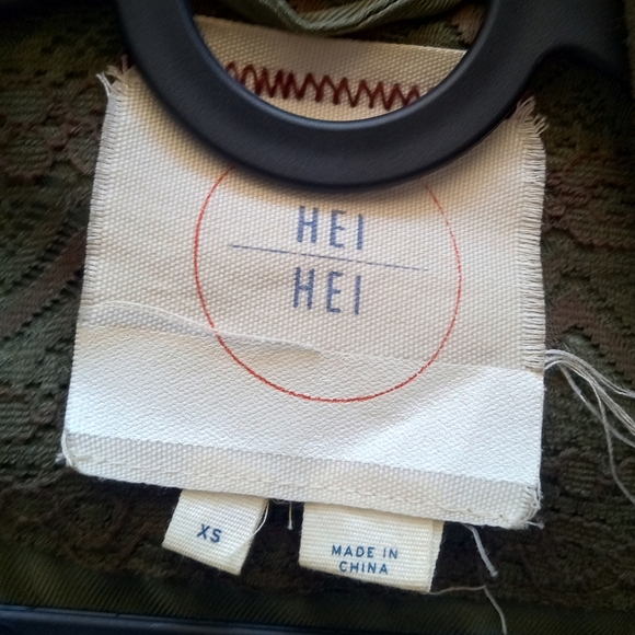 Anthropologie Hei Hei Women's Etta Layered Drawstring Anor Jacket Green Size XS - Picture 4 of 12